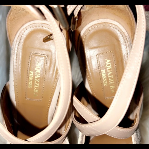 AQUAZZURA Nude Suede Platform Heel - Picture 11 of 11